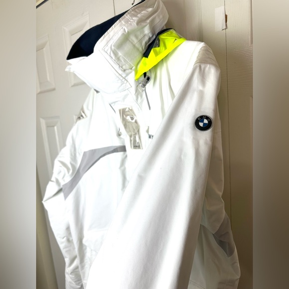 HENRI LLOYD For BMW YachtSport Ventura Tp2 Sailing Jacket Coat White Blue Hooded - Picture 5 of 16